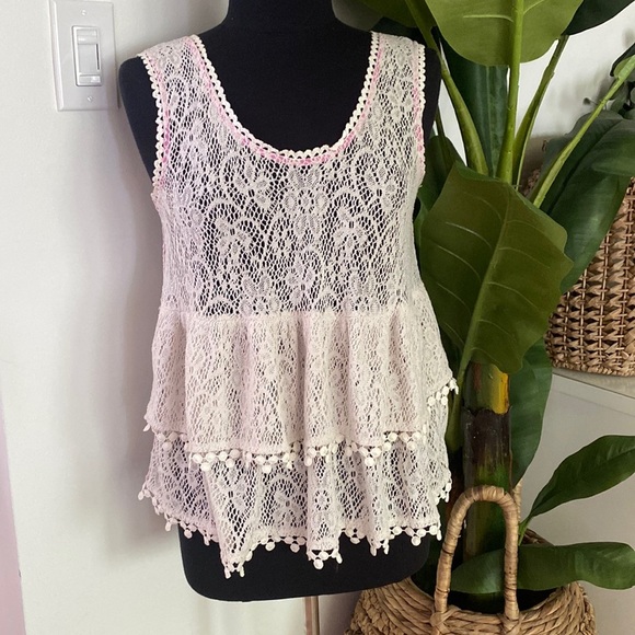 Free People Crochet Tiered Top - Picture 3 of 7